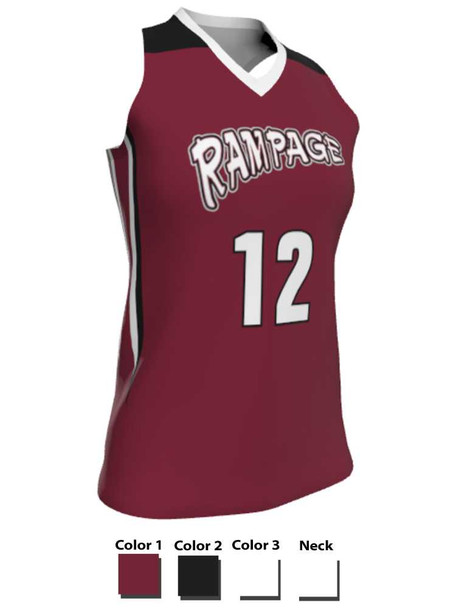 Dawg - Ladies/Girls "Bite Back" Custom Sublimated Racerback Lacrosse Uniform Racerback All Sports Uniforms