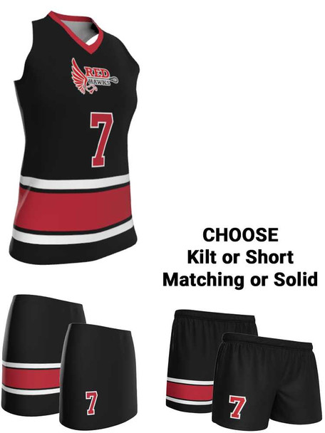 Dawg - Ladies/Girls "Fast Lane" Custom Sublimated Racerback Lacrosse Uniform Racerback All Sports Uniforms