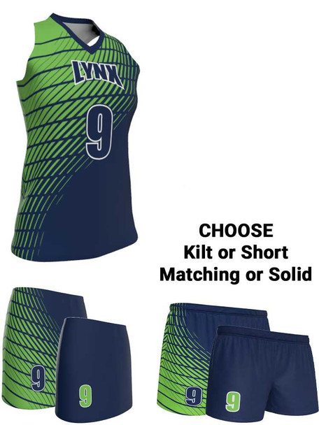 Dawg - Ladies/Girls "Frontline" Custom Sublimated Racerback Lacrosse Uniform Racerback All Sports Uniforms