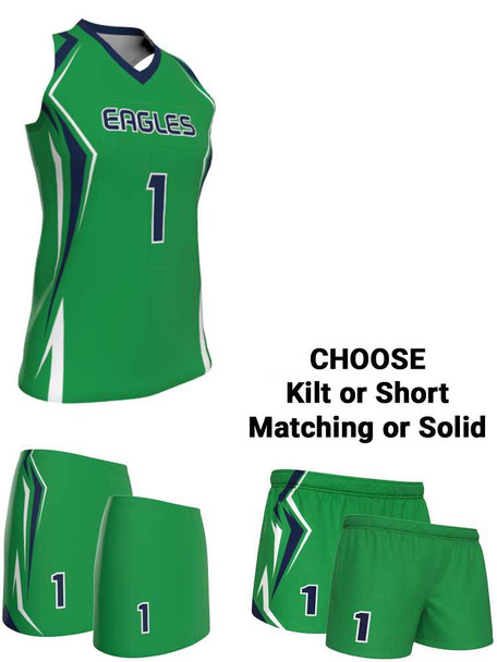 Dawg - Ladies/Girls "Full Speed" Custom Sublimated Racerback Lacrosse Uniform Racerback All Sports Uniforms