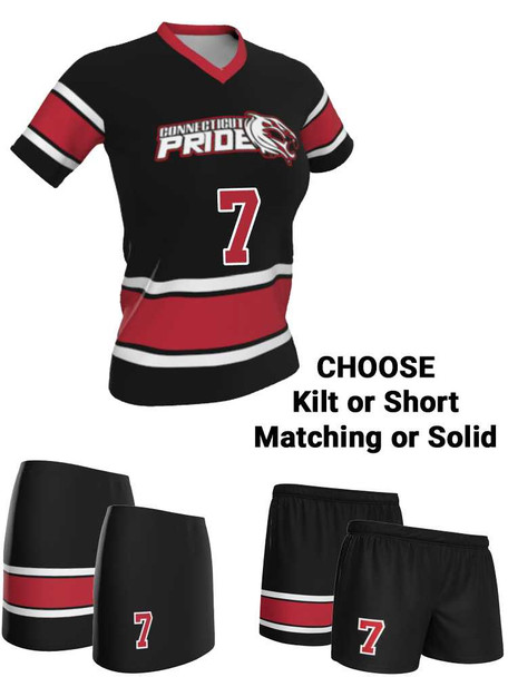Dawg - Ladies/Girls "Fast Lane" Custom Sublimated Short Sleeve Lacrosse Uniform Short Sleeve All Sports Uniforms