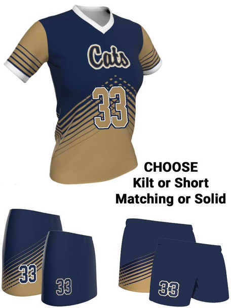 Dawg - Ladies/Girls "Fighter" Custom Sublimated Short Sleeve Lacrosse Uniform Short Sleeve All Sports Uniforms