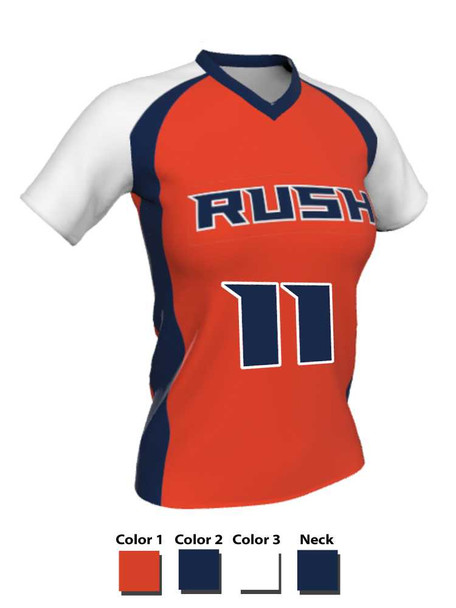 Dawg - Ladies/Girls "Iron Muzzle" Custom Sublimated Short Sleeve Lacrosse Uniform Short Sleeve All Sports Uniforms