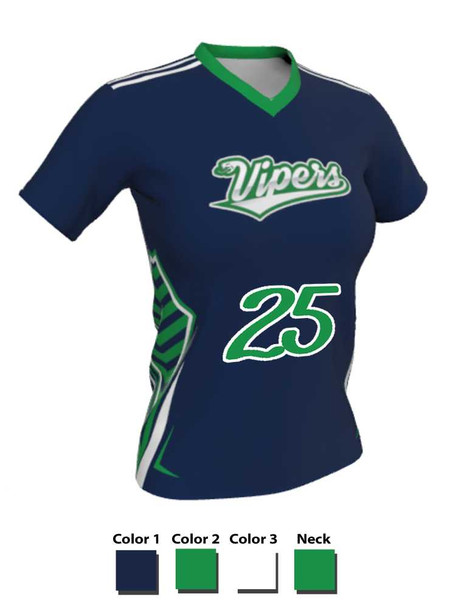 Dawg - Ladies/Girls "Pack Leader" Custom Sublimated Short Sleeve Lacrosse Uniform Short Sleeve All Sports Uniforms