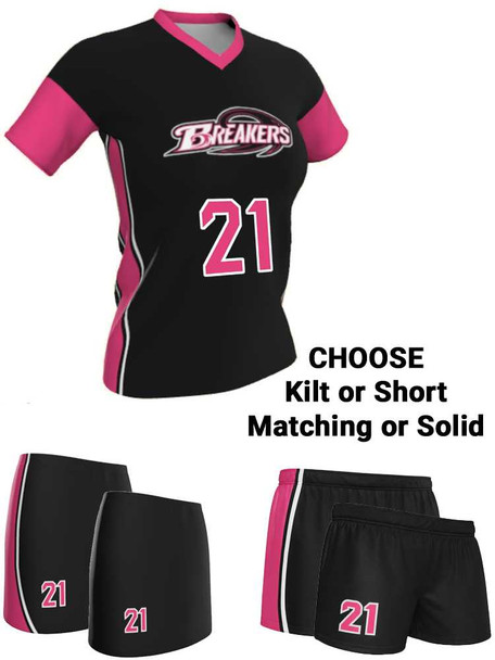 Dawg - Ladies/Girls "Relentless" Custom Sublimated Short Sleeve Lacrosse Uniform Short Sleeve All Sports Uniforms