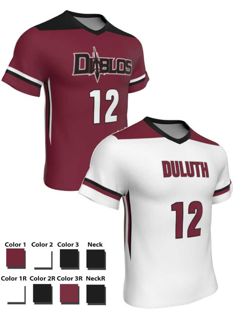 Mens/Youth "Bite Back" Custom Sublimated Reversible Short Sleeve Lacrosse Game Jersey Short Sleeve All Sports Uniforms