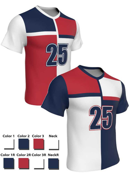 Mens/Youth "Breakaway" Custom Sublimated Reversible Short Sleeve Lacrosse Game Jersey Short Sleeve All Sports Uniforms