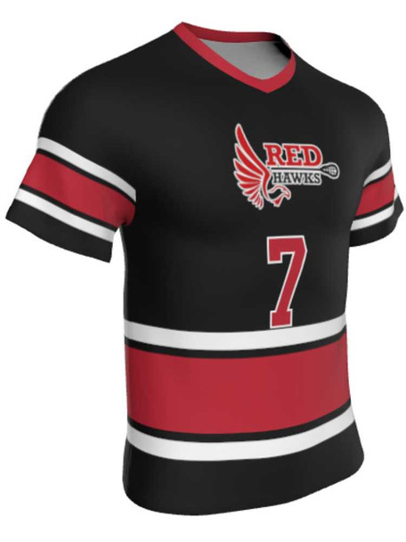 Mens/Youth "Fast Lane" Custom Sublimated Reversible Short Sleeve Lacrosse Game Jersey Short Sleeve All Sports Uniforms
