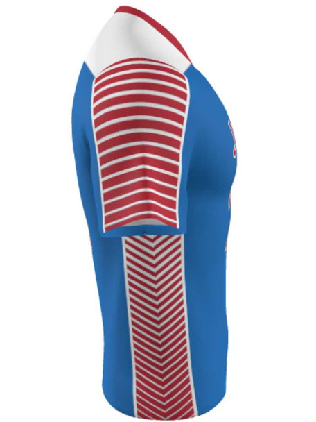 Mens/Youth "Battle Tested" Custom Sublimated Short Sleeve Lacrosse Game Jersey Short Sleeve All Sports Uniforms