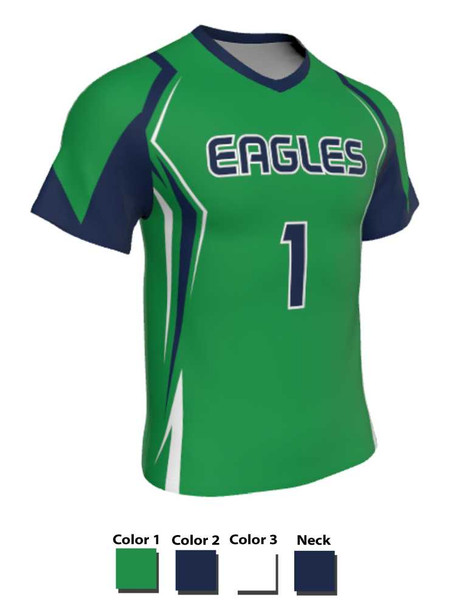 Mens/Youth "Full Speed" Custom Sublimated Short Sleeve Lacrosse Game Jersey Short Sleeve All Sports Uniforms