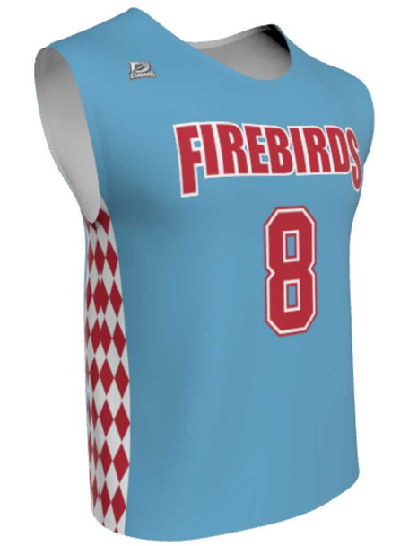 Mens/Youth "Alpha Pak" Custom Sublimated Reversible Wide Shoulder Sleeveless Lacrosse Game Jersey Wide Shoulder All Sports Uniforms