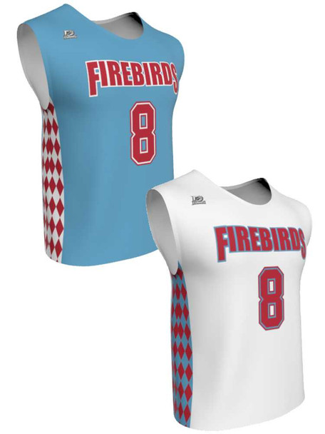 Mens/Youth "Alpha Pak" Custom Sublimated Reversible Wide Shoulder Sleeveless Lacrosse Game Jersey Wide Shoulder All Sports Uniforms