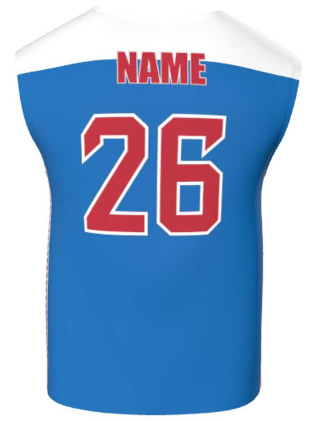 Mens/Youth "Battle Tested" Custom Sublimated Reversible Wide Shoulder Sleeveless Lacrosse Game Jersey Wide Shoulder All Sports Uniforms