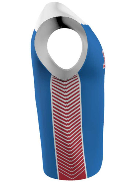 Mens/Youth "Battle Tested" Custom Sublimated Reversible Wide Shoulder Sleeveless Lacrosse Game Jersey Wide Shoulder All Sports Uniforms