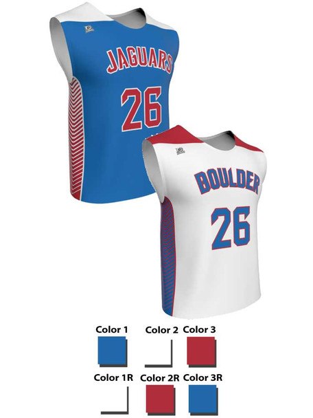 Mens/Youth "Battle Tested" Custom Sublimated Reversible Wide Shoulder Sleeveless Lacrosse Game Jersey Wide Shoulder All Sports Uniforms