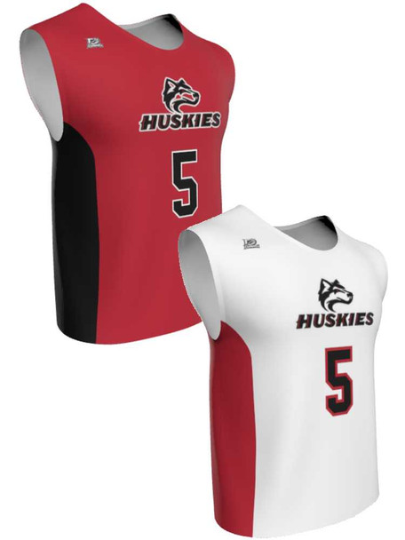 Mens/Youth "Blackout" Custom Sublimated Reversible Wide Shoulder Sleeveless Lacrosse Game Jersey Wide Shoulder All Sports Uniforms
