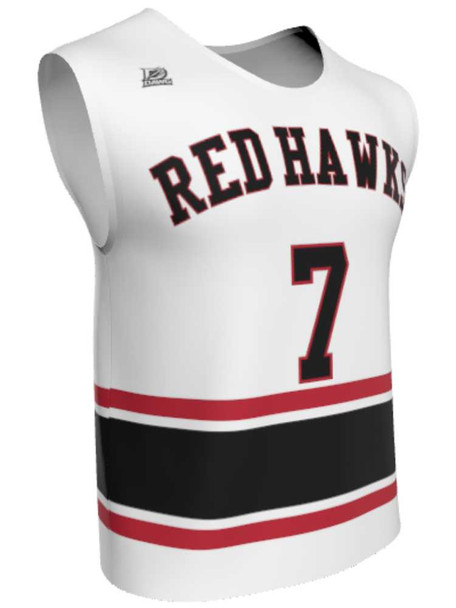 Mens/Youth "Fast Lane" Custom Sublimated Reversible Wide Shoulder Sleeveless Lacrosse Game Jersey Wide Shoulder All Sports Uniforms