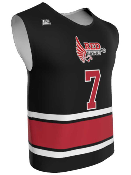 Mens/Youth "Fast Lane" Custom Sublimated Reversible Wide Shoulder Sleeveless Lacrosse Game Jersey Wide Shoulder All Sports Uniforms