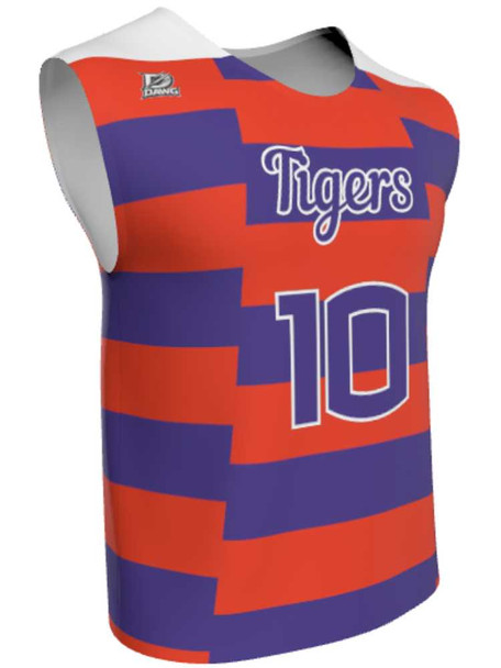 Mens/Youth "First Strike" Custom Sublimated Reversible Wide Shoulder Sleeveless Lacrosse Game Jersey Wide Shoulder All Sports Uniforms