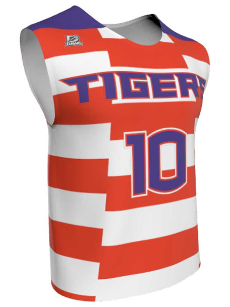 Mens/Youth "First Strike" Custom Sublimated Reversible Wide Shoulder Sleeveless Lacrosse Game Jersey Wide Shoulder All Sports Uniforms