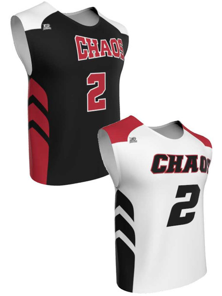 Mens/Youth "Grind" Custom Sublimated Reversible Wide Shoulder Sleeveless Lacrosse Game Jersey Wide Shoulder All Sports Uniforms