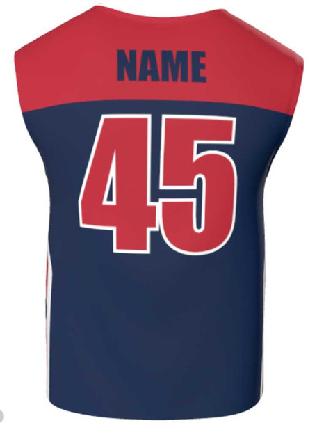Mens/Youth "Kill Shot" Custom Sublimated Reversible Wide Shoulder Sleeveless Lacrosse Game Jersey Wide Shoulder All Sports Uniforms