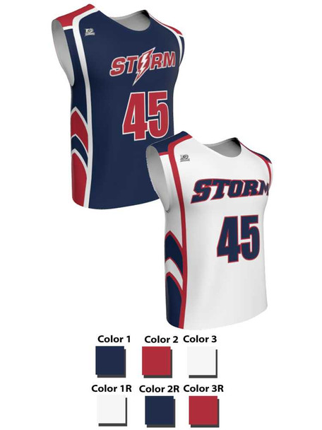 Mens/Youth "Kill Shot" Custom Sublimated Reversible Wide Shoulder Sleeveless Lacrosse Game Jersey Wide Shoulder All Sports Uniforms