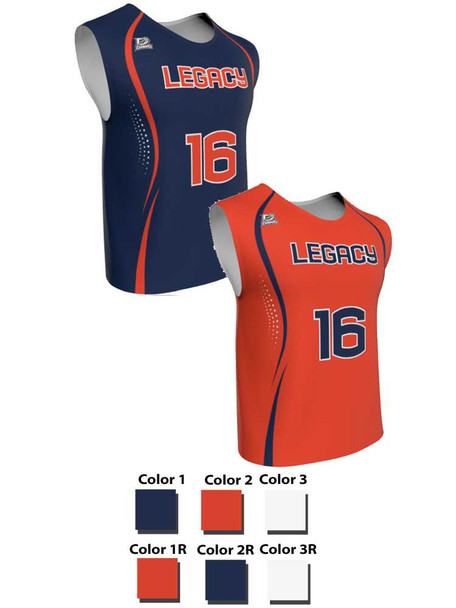 Mens/Youth "No Mercy" Custom Sublimated Reversible Wide Shoulder Sleeveless Lacrosse Game Jersey Wide Shoulder All Sports Uniforms