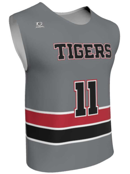 Mens/Youth "Top Dawg" Custom Sublimated Reversible Wide Shoulder Sleeveless Lacrosse Game Jersey Wide Shoulder All Sports Uniforms