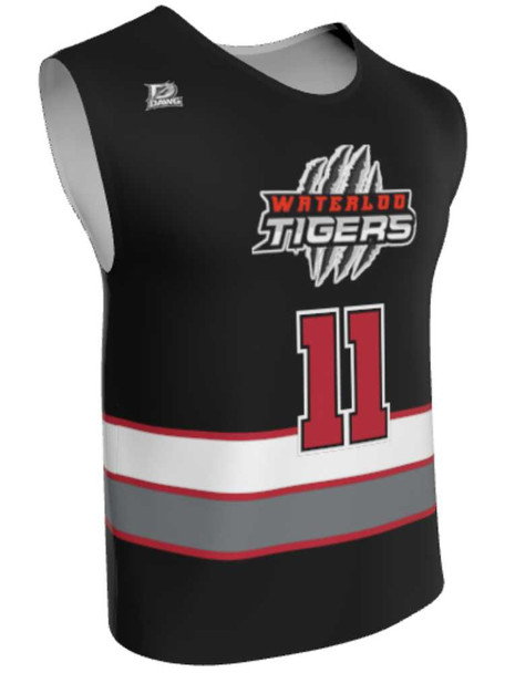 Mens/Youth "Top Dawg" Custom Sublimated Reversible Wide Shoulder Sleeveless Lacrosse Game Jersey Wide Shoulder All Sports Uniforms