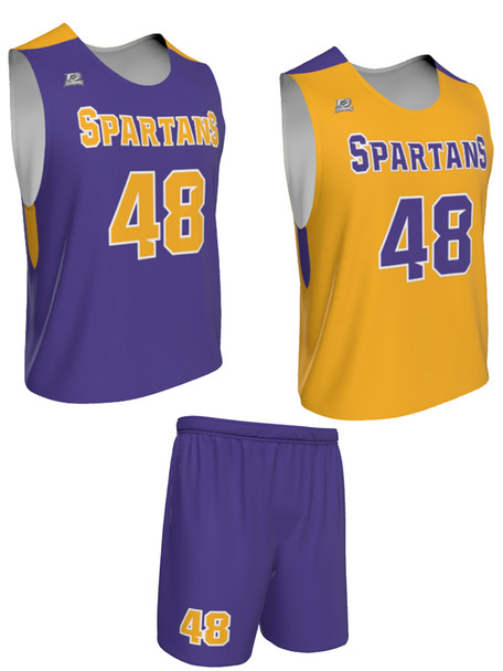 Dawg - Mens/Youth "Bloodline" Custom Sublimated Reversible Standard Shoulder Sleeveless Lacrosse Practice Uniform Set