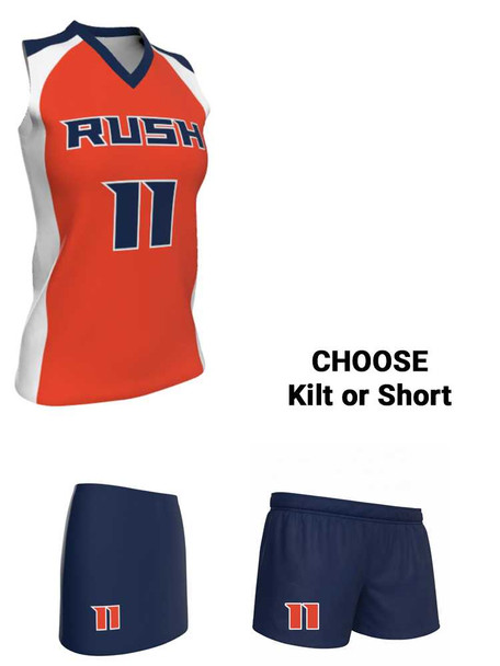 Dawg - Ladies/Girls "Iron Muzzle" Custom Sublimated Sleeveless Lacrosse Uniform Sleeveless All Sports Uniforms