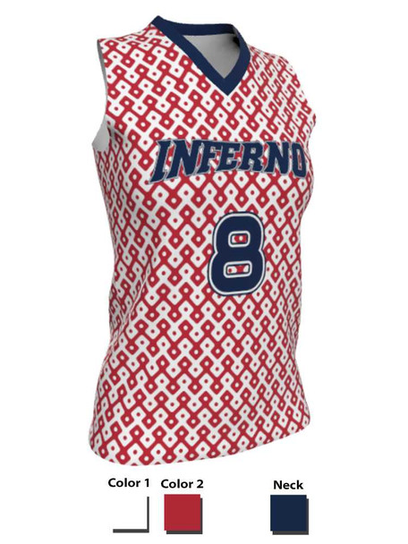 Dawg - Ladies/Girls "Night Hunt" Custom Sublimated Sleeveless Lacrosse Uniform Sleeveless All Sports Uniforms