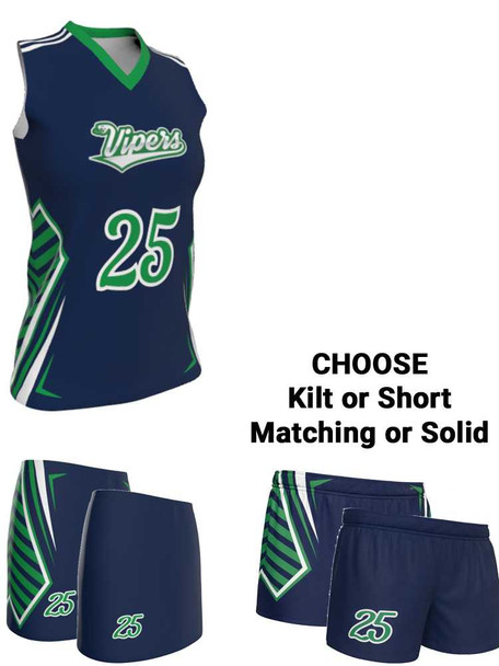 Dawg - Ladies/Girls "Pack Leader" Custom Sublimated Sleeveless Lacrosse Uniform Sleeveless All Sports Uniforms