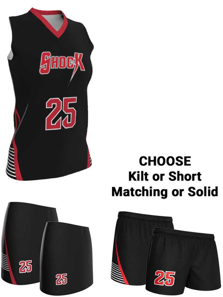 Dawg - Ladies/Girls "War Ready" Custom Sublimated Sleeveless Lacrosse Uniform Sleeveless All Sports Uniforms