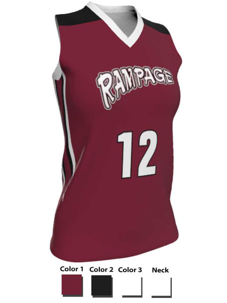 Dawg - Ladies/Girls "Bite Back" Custom Sublimated Sleeveless Lacrosse Game Jersey Sleeveless All Sports Uniforms