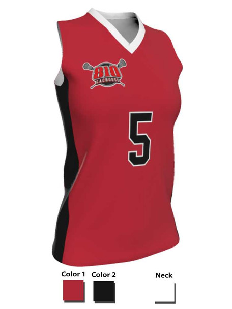 Dawg - Ladies/Girls "Blackout" Custom Sublimated Sleeveless Lacrosse Game Jersey Sleeveless All Sports Uniforms