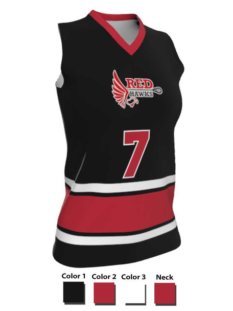 Dawg - Ladies/Girls "Fast Lane" Custom Sublimated Sleeveless Lacrosse Game Jersey Sleeveless All Sports Uniforms