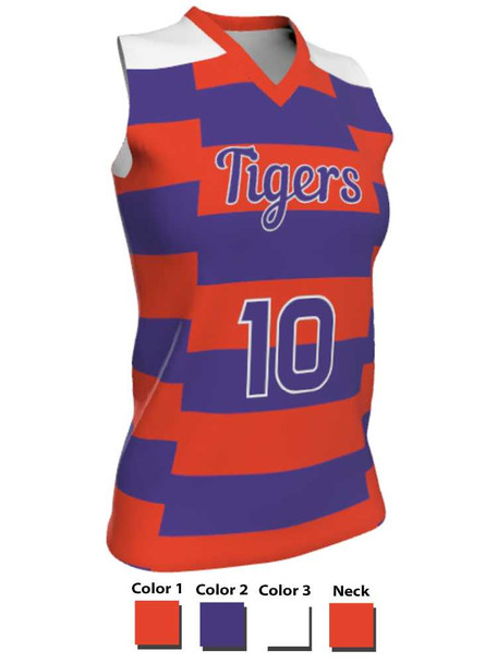 Dawg - Ladies/Girls "First Strike" Custom Sublimated Sleeveless Lacrosse Game Jersey Sleeveless All Sports Uniforms