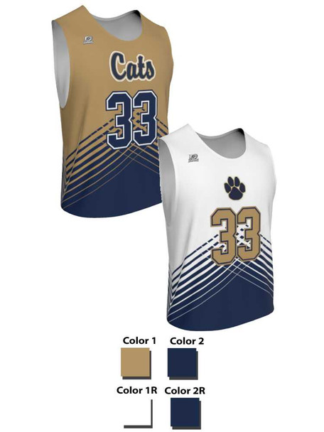 Dawg - Mens/Youth "Fighter" Custom Sublimated Reversible Standard Shoulder Sleeveless Lacrosse Practice Jersey Reversible Standard Shoulder All Sports Uniforms