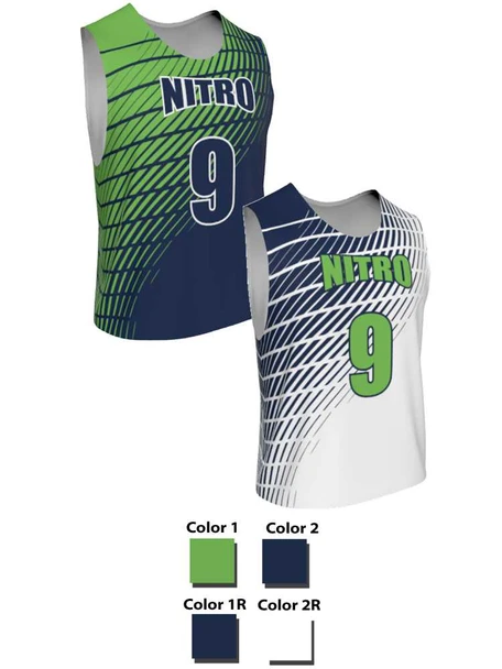 Dawg - Mens/Youth "Frontline" Custom Sublimated Reversible Standard Shoulder Sleeveless Lacrosse Practice Jersey Reversible Standard Shoulder All Sports Uniforms