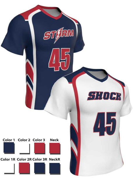 Dawg - Mens/Youth "Kill Shot" Custom Sublimated Short Sleeve Reversible Lacrosse Uniform Reversible Short Sleeve All Sports Uniforms
