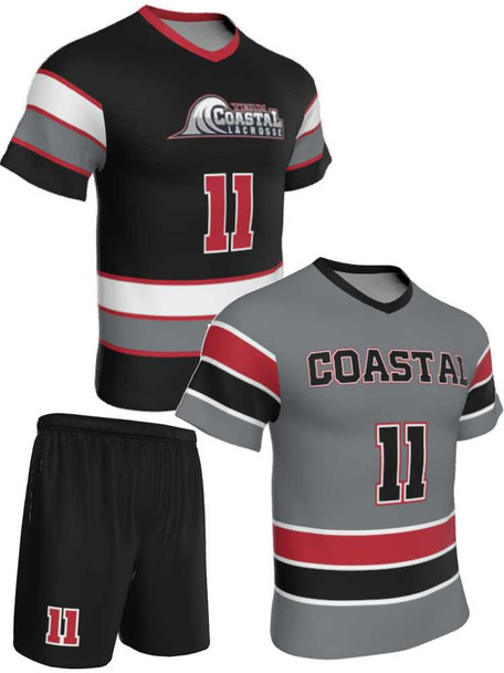 Dawg - Mens/Youth "Top Dawg" Custom Sublimated Short Sleeve Reversible Lacrosse Uniform Reversible Short Sleeve All Sports Uniforms