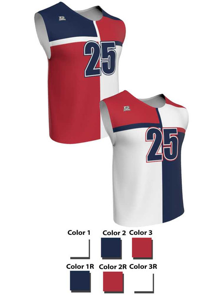 Dawg - Mens/Youth "Breakaway" Custom Sublimated Wide Shoulder Reversible Lacrosse Uniform Reversible Wide Shoulder All Sports Uniforms