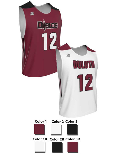 Dawg - Mens/Youth "Bite Back" Custom Sublimated Reversible Standard Shoulder Sleeveless Lacrosse Practice Uniform Set Reversible Standard Shoulder All Sports Uniforms