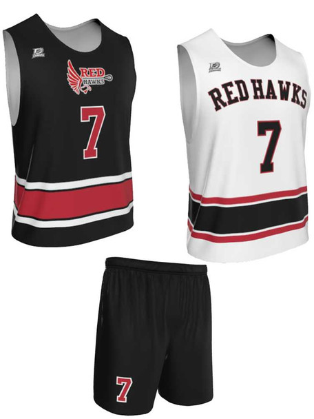 Dawg - Mens/Youth "Fast Lane" Custom Sublimated Reversible Standard Shoulder Sleeveless Lacrosse Practice Uniform Set Reversible Standard Shoulder All Sports Uniforms