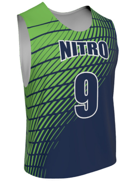 Dawg - Mens/Youth "Frontline" Custom Sublimated Reversible Standard Shoulder Sleeveless Lacrosse Practice Uniform Set