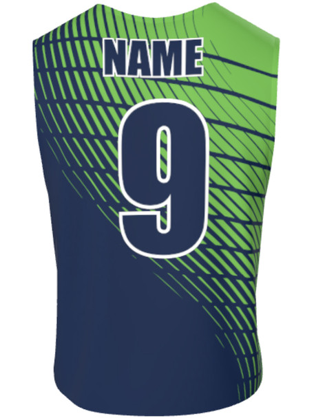 Dawg - Mens/Youth "Frontline" Custom Sublimated Reversible Standard Shoulder Sleeveless Lacrosse Practice Uniform Set