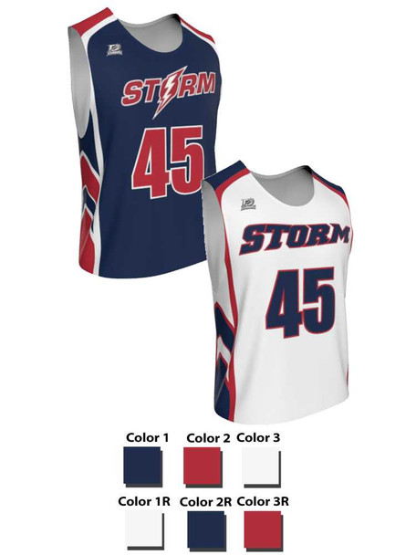 Dawg - Mens/Youth "Kill Shot" Custom Sublimated Reversible Standard Shoulder Sleeveless Lacrosse Practice Uniform Set Reversible Standard Shoulder All Sports Uniforms