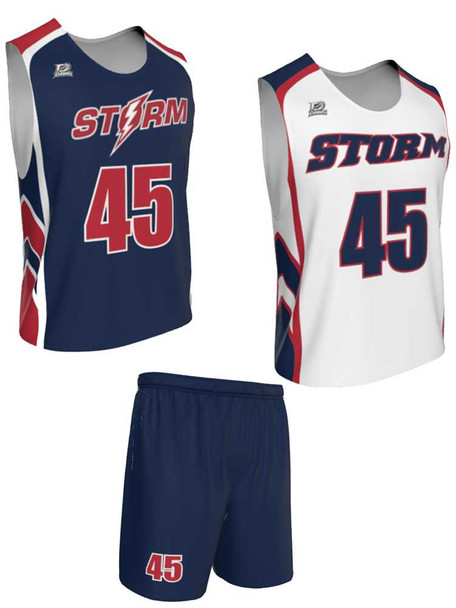 Dawg - Mens/Youth "Kill Shot" Custom Sublimated Reversible Standard Shoulder Sleeveless Lacrosse Practice Uniform Set Reversible Standard Shoulder All Sports Uniforms